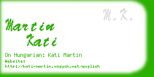 martin kati business card